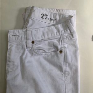 Jcrew white matchstick jeans